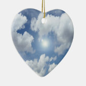 Blue Heaven Clouds + jouw ideeën Keramisch Ornament (Rechts)