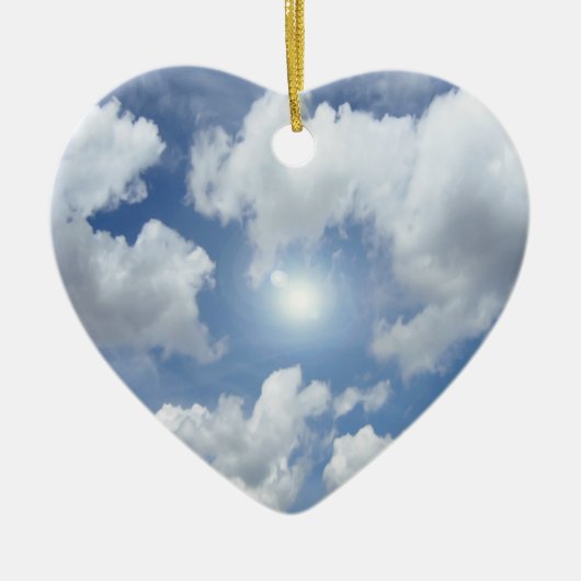Blue Heaven Clouds + jouw ideeën Keramisch Ornament (Voorkant)