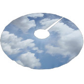 Blue Heaven Clouds + jouw ideeën Kerstboom Rok (Gekanteld)