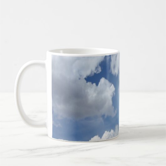 Blue Heaven Clouds + jouw ideeën Koffiemok (Links)