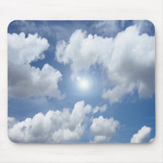 Blue Heaven Clouds + jouw ideeën Muismat (Voorkant)