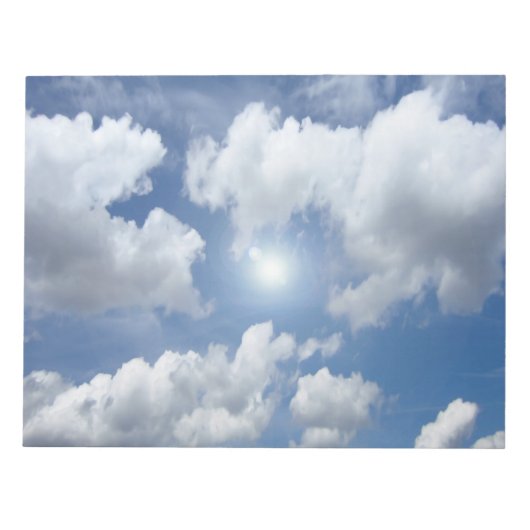Blue Heaven Clouds + jouw ideeën Notitieblok (Voorkant)
