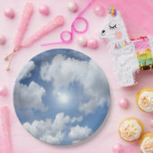 Blue Heaven Clouds + jouw ideeën Papieren Bordje (Feest)