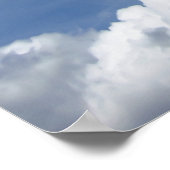 Blue Heaven Clouds + jouw ideeën Poster (Hoek)