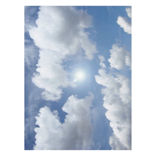 Blue Heaven Clouds + jouw ideeën Tafelkleed (Voorkant)