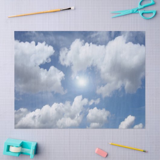 Blue Heaven Clouds + jouw ideeën Tissuepapier (Craft)