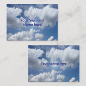 Blue Heaven Clouds + jouw ideeën Visitekaartje (Voorkant / Achterkant)