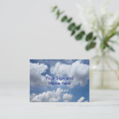 Blue Heaven Clouds + jouw ideeën Visitekaartje (Staand voorkant)