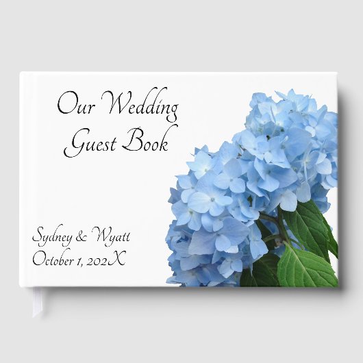 Blue Heaven Custom Wedding Guest Book Gastenboek (Voorkant)