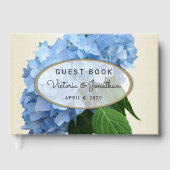 Blue Heaven Floral Wedding Guest Book Gastenboek (Voorkant)