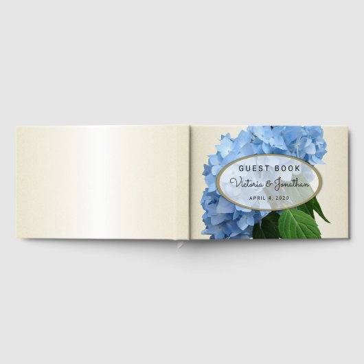 Blue Heaven Floral Wedding Guest Book Gastenboek (Volledig)