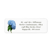 Blue Heaven Floral White Return Address Labels (Voorkant)