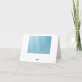 Blue Heaven Folded Bereavement Dank je Notecard Bedankkaart (Achterkant)