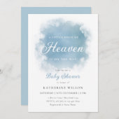 Blue Heaven heeft Cloud Baby shower gestuurd Kaart (Voorkant / Achterkant)