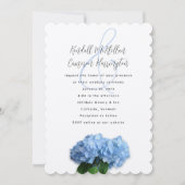 Blue Heaven Hydrangea bruiloft paar uitnodigen Kaart (Voorkant)