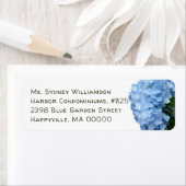Blue Heaven Hydrangea Return Address Labels (Insitu)