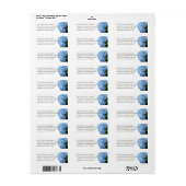 Blue Heaven Hydrangea Return Address Labels (Full Sheet)