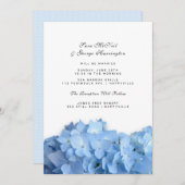 Blue Heaven Hydrangea Simple Wedding Invitation Kaart (Voorkant / Achterkant)