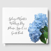 Blue Heaven Hydrangea Weddendag Guest Book Gastenboek (Voorkant)