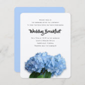 Blue Heaven Hydrangea Wedding Breakfast Kaart (Voorkant / Achterkant)
