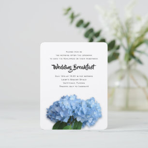 Blue Heaven Hydrangea Wedding Breakfast Kaart