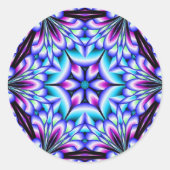 Blue Heaven Mandala Ronde Sticker (Voorkant)