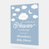 Blue Heaven Verzonden Baby shower Welkom Acryl Bord (Hoek)