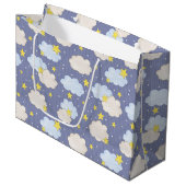  Blue Heavenly Stars And Clouds  Groot Cadeauzakje (Voorkant Gekanteld)