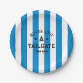 Blue heeft nog nooit een Tailgate Custom Team Game Papieren Bordje (Voorkant)