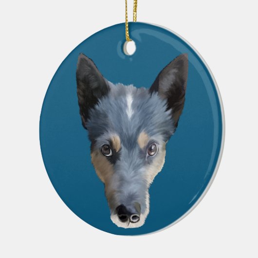 Blue Heeler / Australian Cattle Dog Keramisch Ornament (Links)