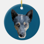 Blue Heeler / Australian Cattle Dog Keramisch Ornament (Achterkant)