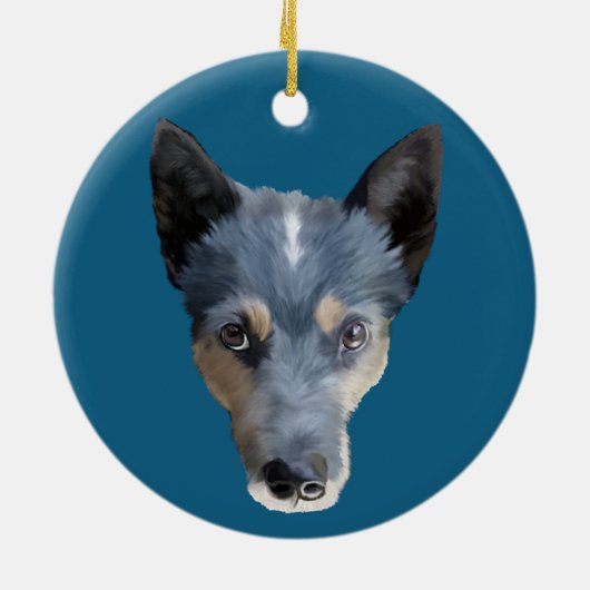 Blue Heeler / Australian Cattle Dog Keramisch Ornament (Achterkant)