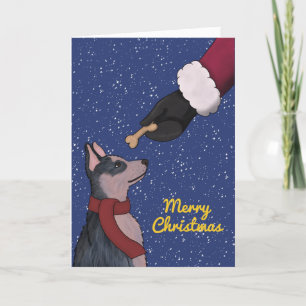 Blue Heeler, Australian Cattle Dog Kerstmis Feestdagen Kaart