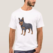 Blue Heeler Australian Cattle Dog T-shirts (Voorkant)