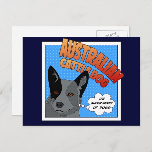 Blue Heeler Briefkaart (Voorkant / Achterkant)