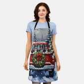 Blue Heeler Christmas Red Truck Holiday Schort (Gedragen)