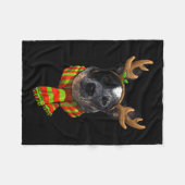 Blue Heeler Christmas Rendier Pet Hondenliefhebber Fleece Deken (Voorkant (Horizontaal))
