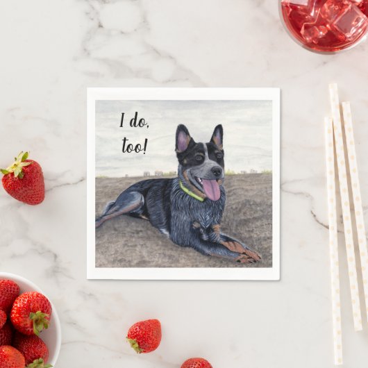 Blue Heeler Cocktail Napkins Servet (Insitu)