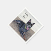Blue Heeler Cocktail Napkins Servet (Hoek)
