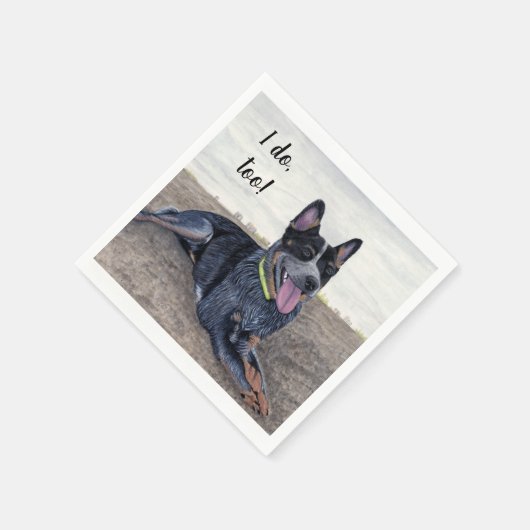Blue Heeler Cocktail Napkins Servet (Hoek)