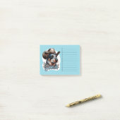 Blue Heeler Cowboy Dog Punny Howldy Cattle Dog Post-it® Notes (Op bureau)