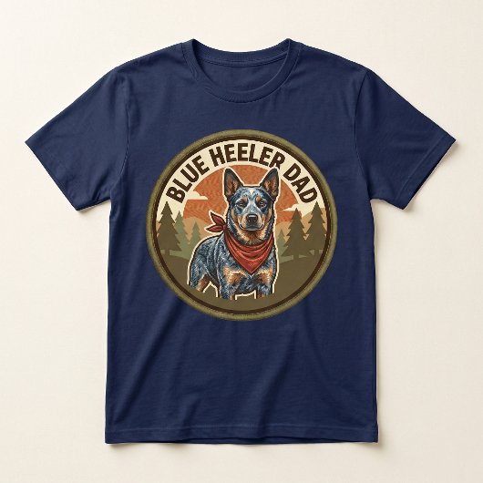 Blue Heeler Dad T-shirt | Cattle Dog Dad Cadeau