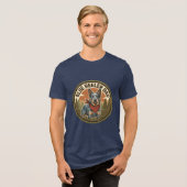 Blue Heeler Dad T-shirt | Cattle Dog Dad Cadeau (Voorkant volledig)