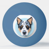 Blue Heeler Dog 3D geïnspireerd Pingpongbal (Voorkant)