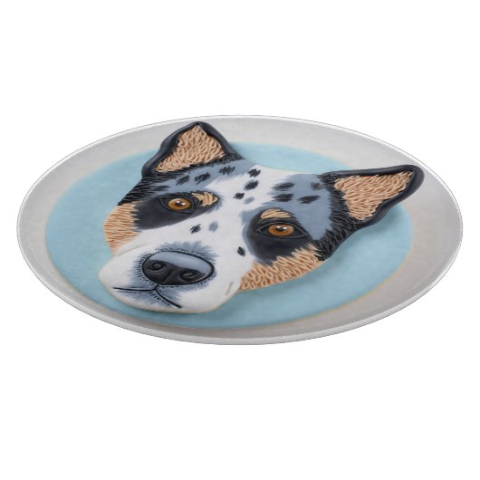 Blue Heeler Dog 3D geïnspireerd Snijplank (Hoek)