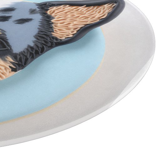 Blue Heeler Dog 3D geïnspireerd Snijplank (Hoek)