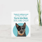 Blue Heeler Dog Dad Grappige vaderdag kaart (Voorkant)