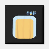 Blue Heeler Dog Dad Matching Familiekostuums DIY H Magneet (Voorkant)