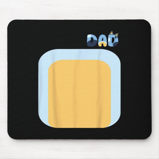 Blue Heeler Dog Dad Matching Familiekostuums DIY H Muismat (Voorkant)