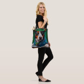 Blue Heeler Dog Driving Bike St. Patrick's Day Tote Bag (Op model)